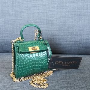 NWT DELUXITY VEGAN MINI SATCHEL CROSSBODY BAG